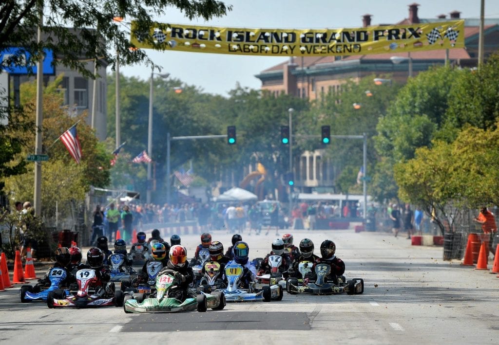 Grand Prix Zooming through District of Rock Island Quad Cities