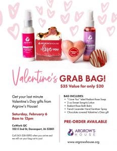 Need A New Bag? Get To Cowork QC For Argrow's House Valentine's Grab Bag